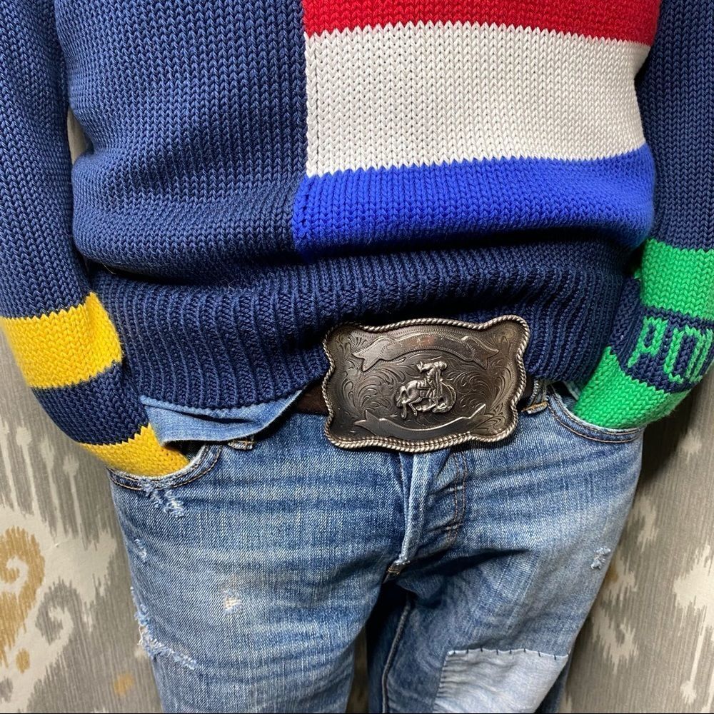 Polo Ralph Lauren Cotton Regatta Flag Color Block Roll Neck L/S Sweater - Picture 11 of 16